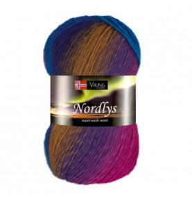 Nordlys 938, multi grön/rosa