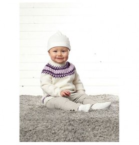 Tröja med mönstrat ok 3 mån...