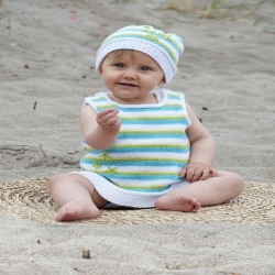 Babyklänning och mössa 3...