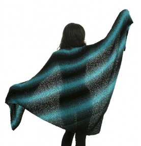 Pleddgarn 729, turkos/svart