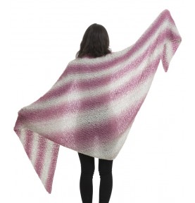 Pleddgarn 765, vit/rosa